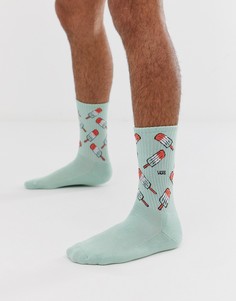1 пара зеленых носков с принтом мороженного Vans - Зеленый