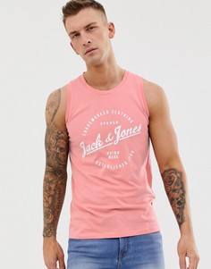 Майка с большим логотипом Jack & Jones Originals - Розовый