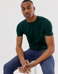 Зеленая обтягивающая футболка River Island - Зеленый
