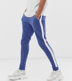 Синие супероблегающие джоггеры с полосками ASOS DESIGN Tall - Синий