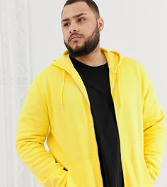 Желтое худи на молнии ASOS DESIGN Plus - Желтый