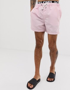 Розовые шорты для плавания с двойным поясом Jack & Jones - Розовый
