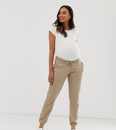 Классические джоггеры с завязкой ASOS DESIGN Maternity - Бежевый