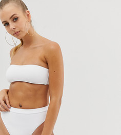 Белые комбинируемые плавки бикини с завышенной талией Missguided - Белый