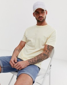 Узкая футболка с круглым вырезом River Island - Желтый