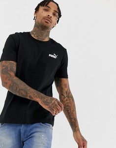 Черная футболка с маленьким логотипом Puma Essentials - Черный