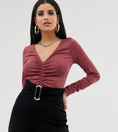 Присборенный топ ASOS DESIGN Tall - Красный