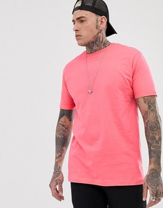 Ярко-розовая свободная футболка Bershka - Join Life - Розовый