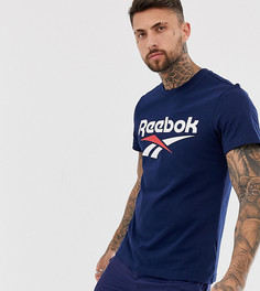 Темно-синяя классическая футболка с короткими рукавами Rebok - Vector - Темно-синий Reebok
