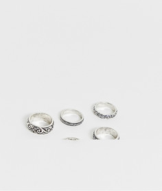 Набор колец Reclaimed Vintage inspired эксклюзивно для ASOS - Серебряный