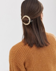 Заколка для волос с кольцом ASOS DESIGN - Золотой
