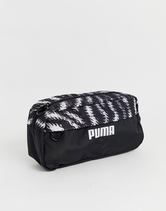 Сумка на пояс с принтом зебра Puma - Черный