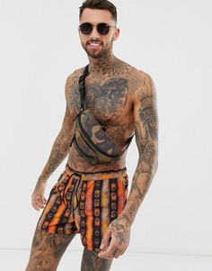 Шорты для плавания с принтом ASOS DESIGN - Оранжевый