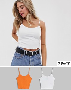 Комплект из 2 присборенных топов New Look - Белый
