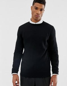 Черный хлопковый джемпер ASOS DESIGN - Черный