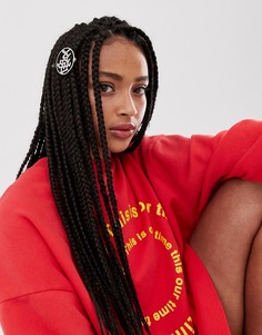 Серебристая заколка для волос с китайским символом любви ASOS DESIGN - Серебряный