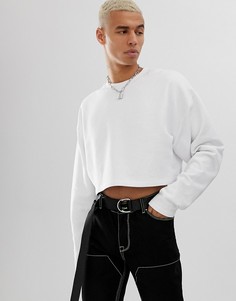Белый укороченный oversize-свитшот ASOS DESIGN - Белый