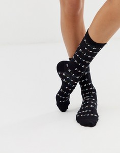 Черные носки с дизайном friends New Look - Мульти