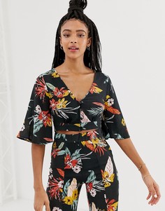 Блузка от комплекта с цветочным принтом Pull&Bear - Мульти