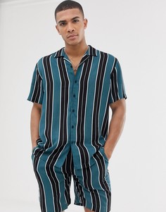 Рубашка с принтом и короткими рукавами Brave Soul - Зеленый