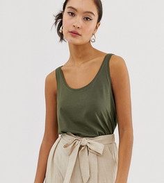 Свободный топ хаки Monki - Коричневый