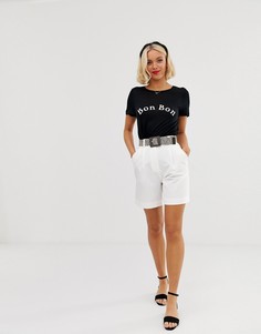 Белые шорты с поясом New Look - Белый