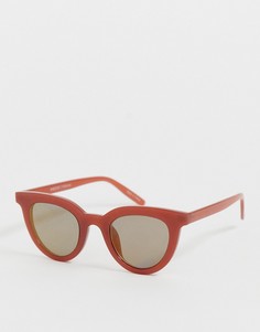 Круглые солнцезащитные очки Pieces - Красный