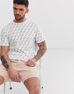 Белая футболка со сплошным принтом prolific River Island - Белый