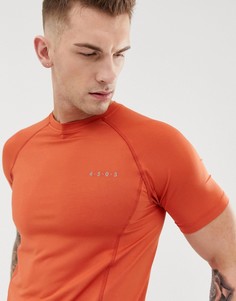 Обтягивающая футболка из быстросохнущей ткани ASOS 4505 - Оранжевый