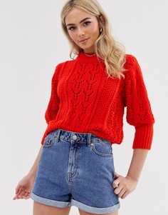 Пушистый джемпер неплотной вязки ASOS DESIGN - Красный