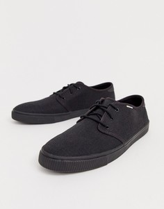 Черные парусиновые кеды со шнуровкой TOMS - Черный