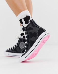 Черные высокие сетчатые кеды Converse - chuck taylor all star - Черный