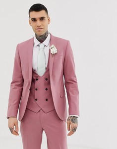 Розовый приталенный пиджак Twisted Tailor - Розовый