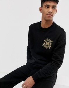 Черный свитшот с маленьким логотипом Versace Jeans - Черный