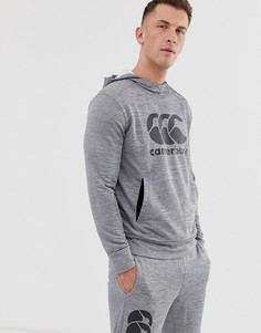 Спортивный худи серого меланжевого цвета с технологией Vapodri Canterbury - Серый