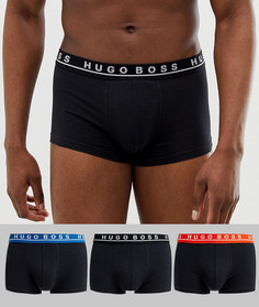 Набор из 3 черных боксеров-брифов BOSS - Черный