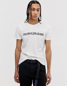 Белая футболка с логотипом Calvin Klein Jeans - Белый