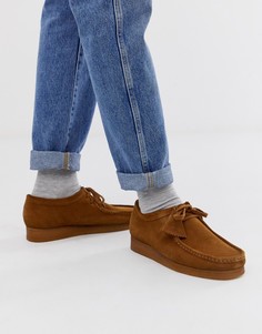 Замшевые туфли Clarks Originals Wallabee - Коричневый