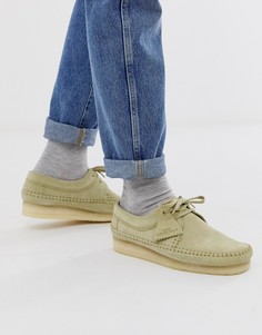 Замшевые туфли Clarks Originals Weaver - Бежевый