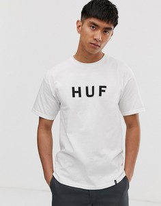 Белая футболка с логотипом HUF - Белый