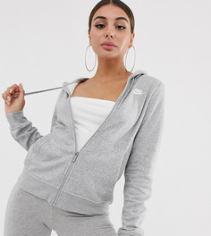 Худи серого цвета на молнии Nike - Club - Серый