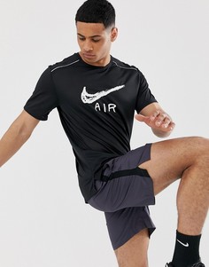 Черная футболка с логотипом Nike Running Miler - Черный
