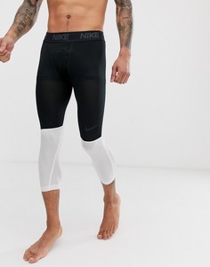 Черные тайтсы 3/4 Nike Training Pro - Черный