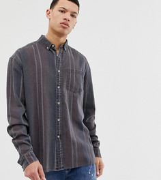 Свободная джинсовая рубашка в полоску в стиле 90-х ASOS DESIGN Tall - Красный