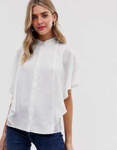 Мягкая рубашка без рукавов с оборкой ASOS DESIGN - Белый