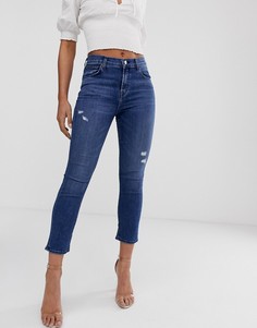 Укороченные джинсы с завышенной талией J Brand - Ruby - Синий