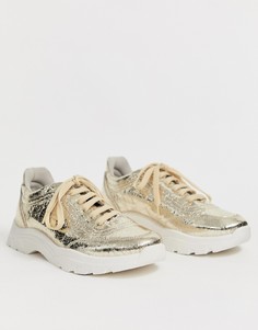 Золотистые кроссовки ASOS DESIGN Dexie - Золотой
