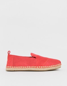 Кожаные эспадрильи TOMS Alpargata - Красный