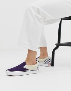 Фиолетовые кеды-слипоны со вставкой ComfyCush Vans - Фиолетовый