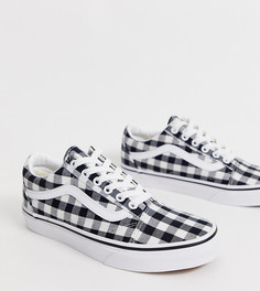 Черные кроссовки в клетку Vans Old Skool - Черный